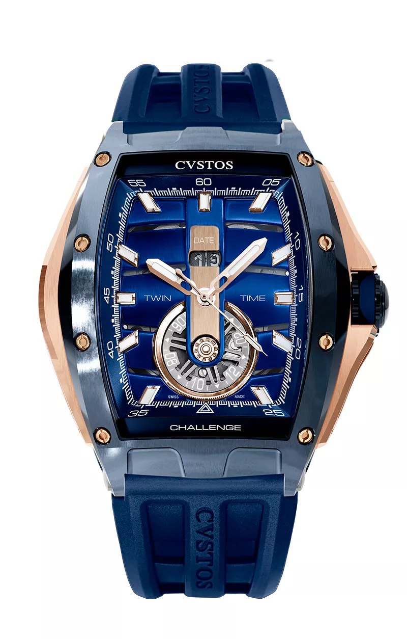 Twin-Time Navy Blue Steel Blue Dial